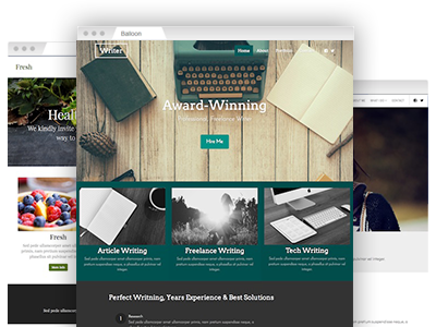 A variety of easy to re–design website templates